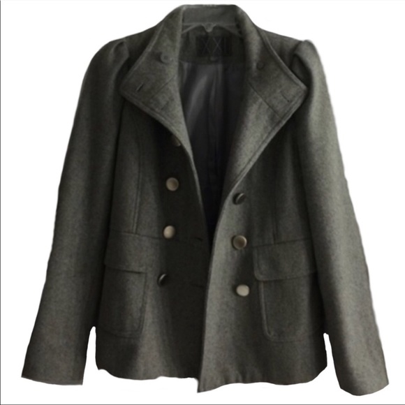 Forever 21 gray peacoat size small - Picture 2 of 4